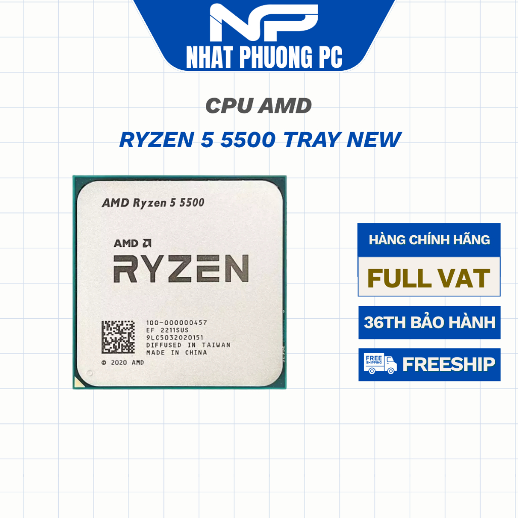 CPU AMD RYZEN 5 5500 TRAY NEW