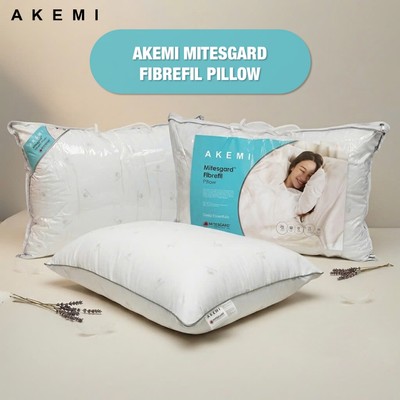Gối Ngủ Akemi SE Mitesgard 48x74cm – 100% Polyester Cao Cấp – Êm Ái & Nâng Đỡ Tối Ưu