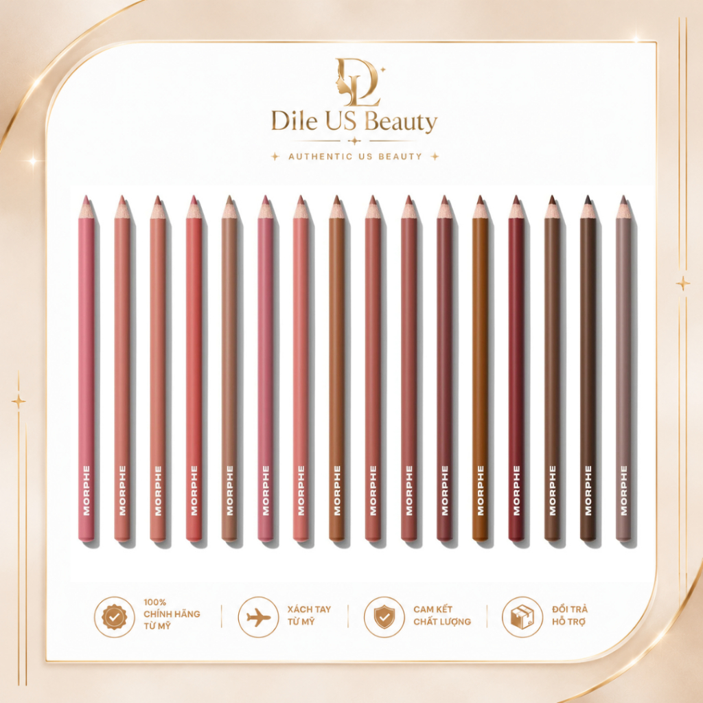 Morphe Signature Lip Pencil – Chì Kẻ Viền Môi Morphe Mềm Mịn, Bền Màu, Dễ Tán