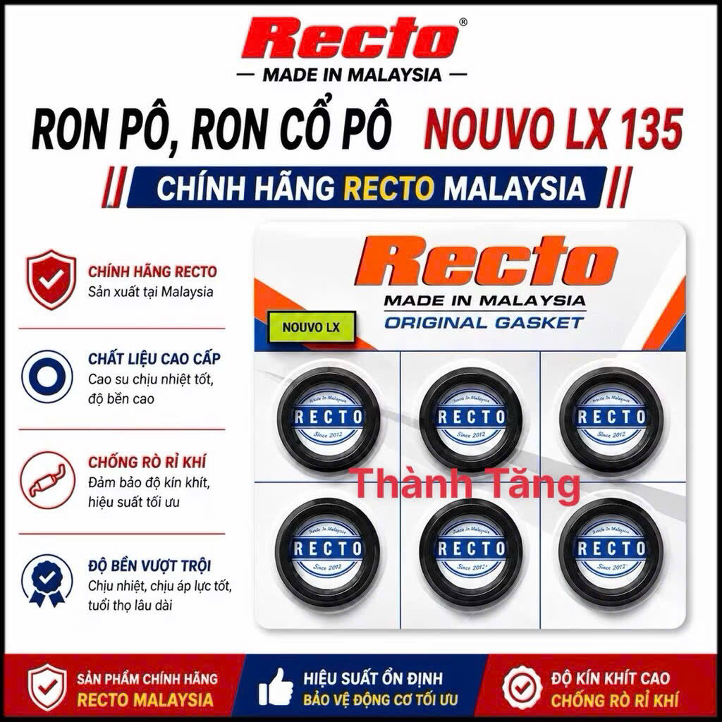Ron pô,ron cổ pô Nouvo lx 135 chính hãng Recto Malaysia ====