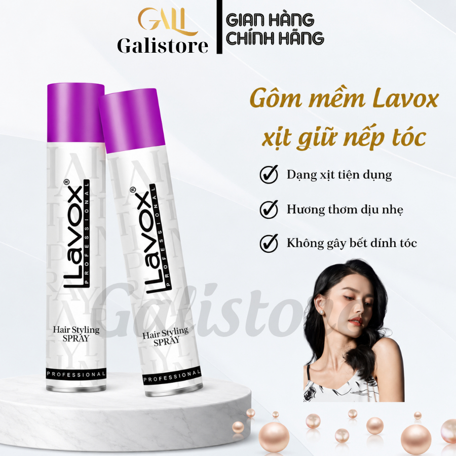 Gôm mềm xịt tóc giữ nếp  tóc Nam Nữ Lavox, MKR, UROSE Keo xịt phồng tóc tạo kiểu không làm cứng tóc 