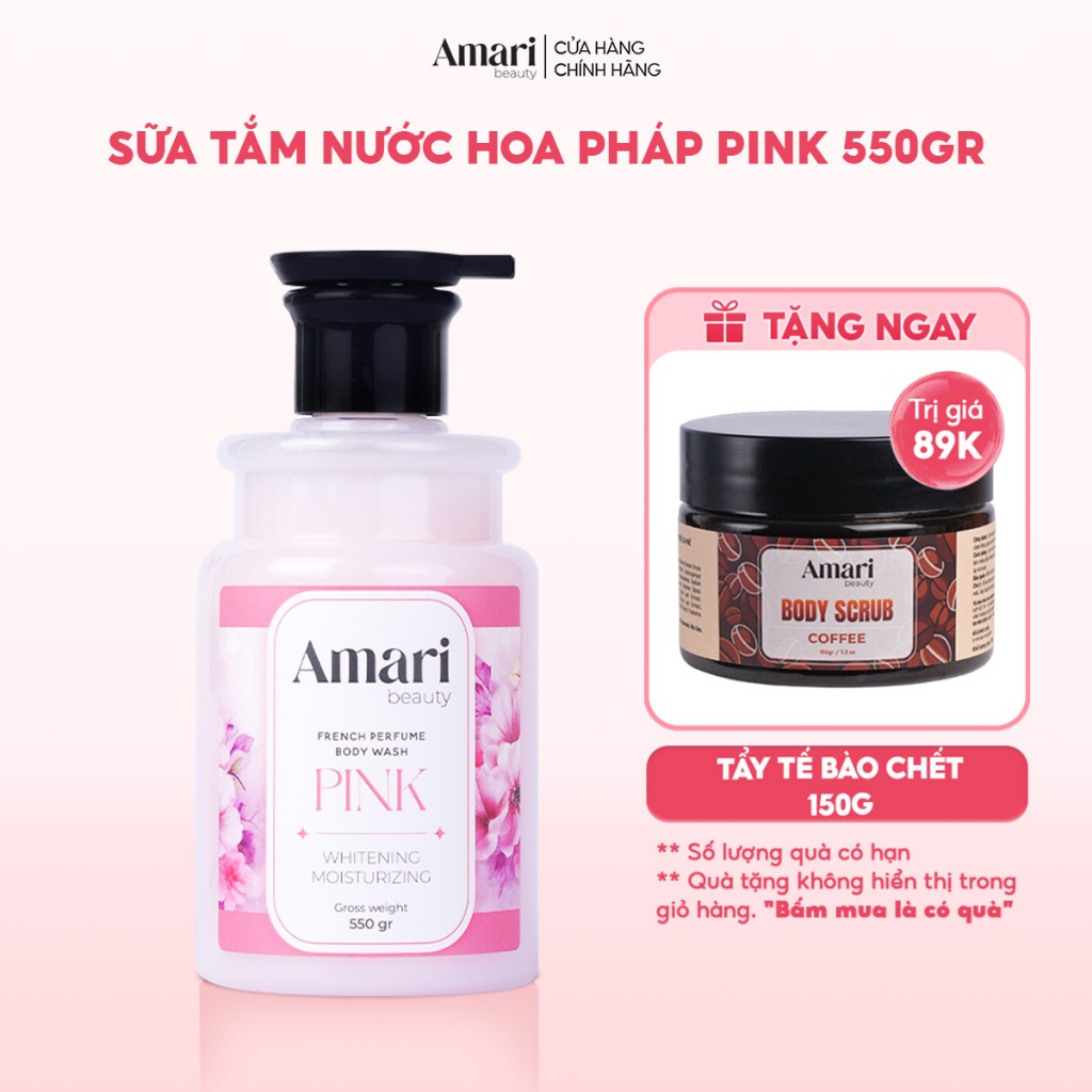 Sữa Tắm Nước Hoa  Amari Beauty Sữa Tắm Lưu Hương, Làm Sạch, Dưỡng Ẩm Da - 550g