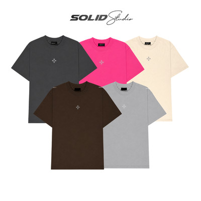 Áo Thun Oversize Đính Đá Solid Studio Local Brand Unisex Nam Nữ - TS64