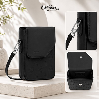 Túi xách SLOCK Đeo Chéo Da PU Nam Nữ Monogram Dập Chìm Cao Cấp Chính Hãng | Local Brand M STUDIO