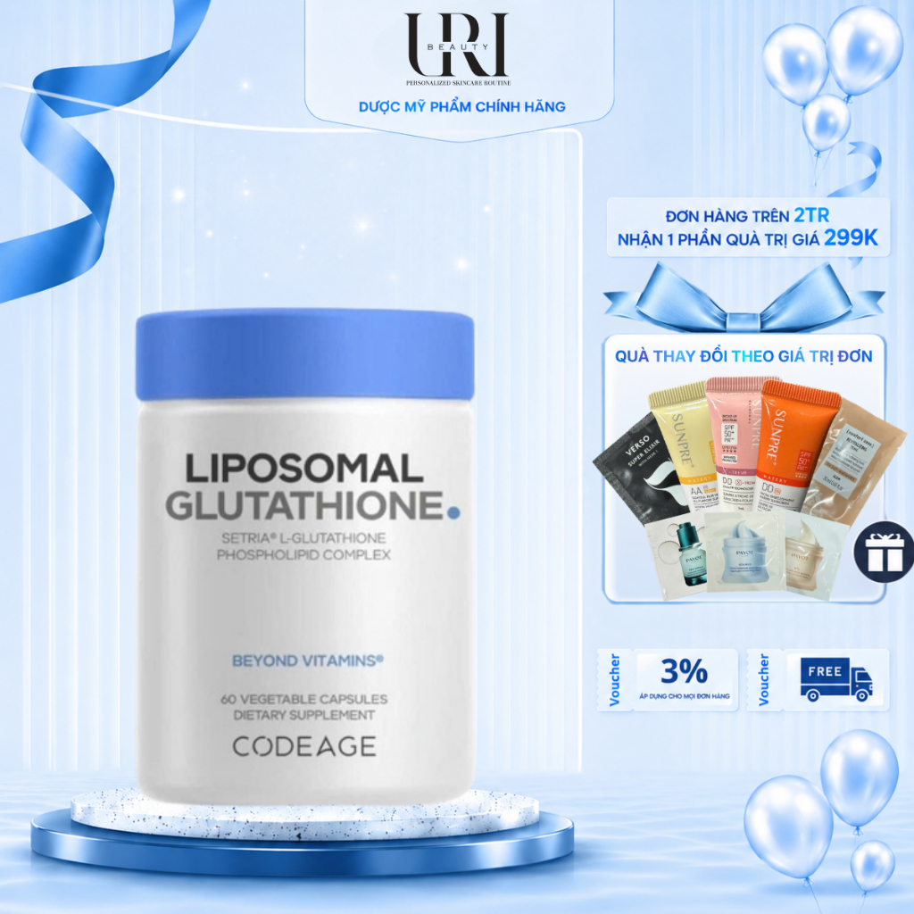 [Công Ty] CODE AGE Glutathione Liposomal 500/1000mg – 60 viên