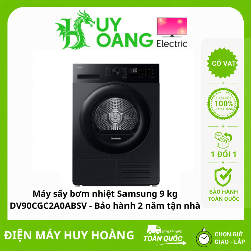 [FREESHIP+LẮP ĐẶT HN] Máy sấy bơm nhiệt Samsung 9 kg DV90CGC2A0ABSV - Bảo hành 2 năm tận nhà