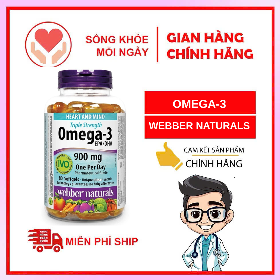 Webber Naturals Triple Strength Omega3 80 viên