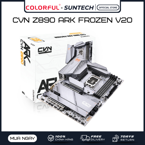 Mainboard COLORFUL CVN Z890 ARK FROZEN V20 | Intel Z890, Socket LGA 1851, Full White, Wi-Fi 7, PCIe 