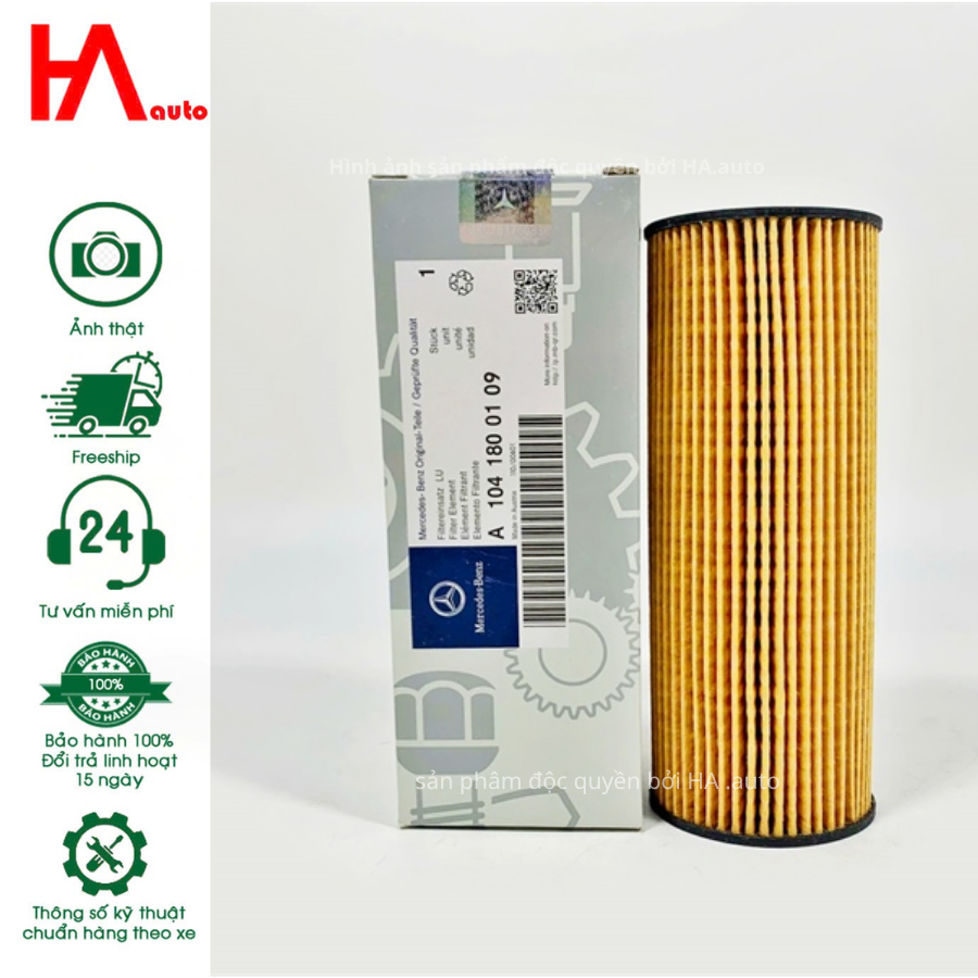 Lọc dầu nhớt Mercedes-Benz. Dùng cho Mercedes máy 111. (C-Class, CLK-Class, E-Class, G-Class, G-Clas