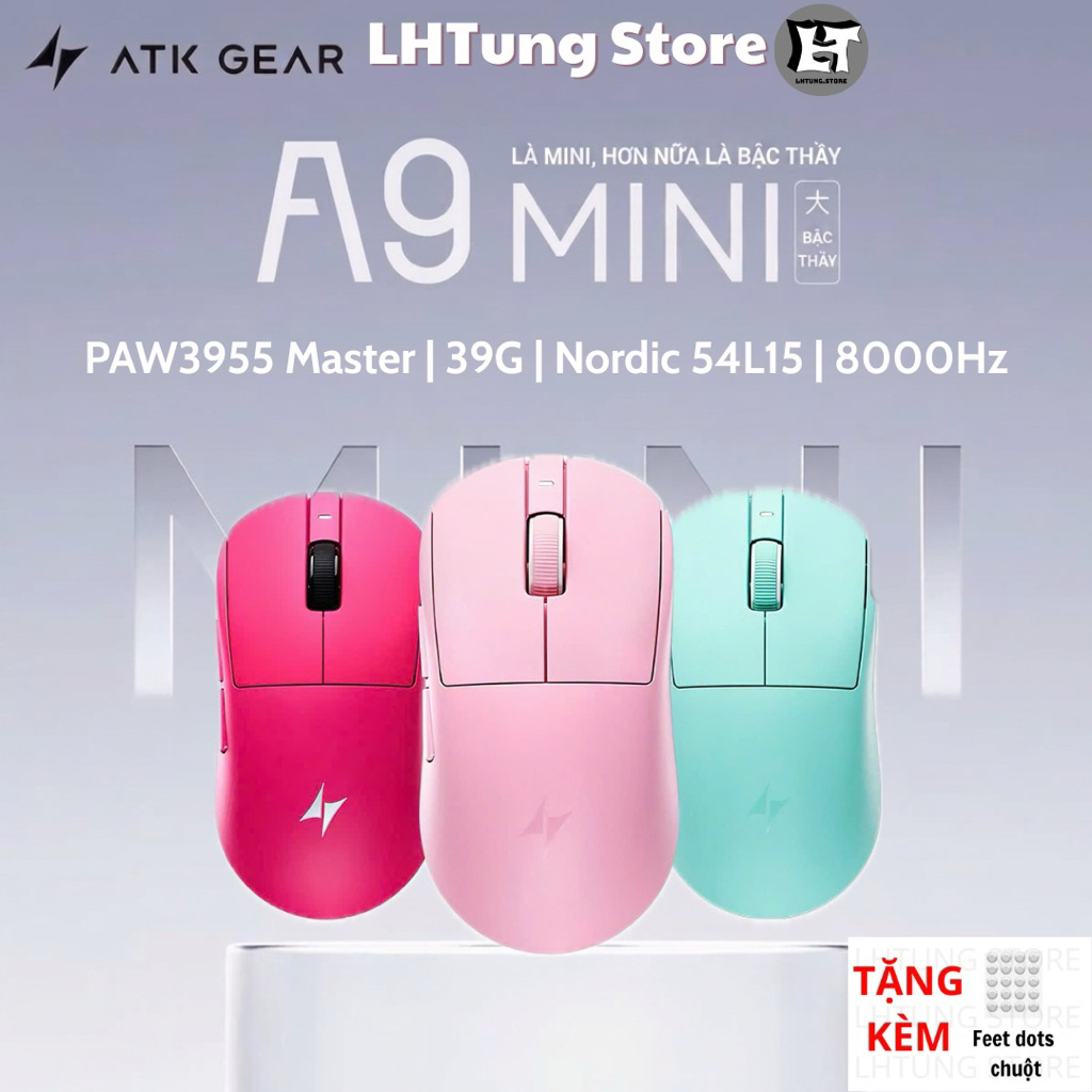 [HOẢTỐC] Chuột không dây ATK A9 Dragonfly | A9 MINI | A9 MINI+ | A9 AIR | PAW3955 Master | 8K Pollin