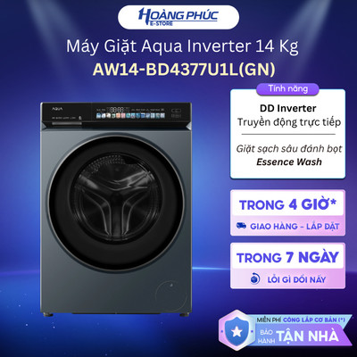AW14-BD4377U1L(GN) - Máy Giặt Aqua Inverter 14 Kg AW14-BD4377U1L(GN) {Ship HCM 0Đ}