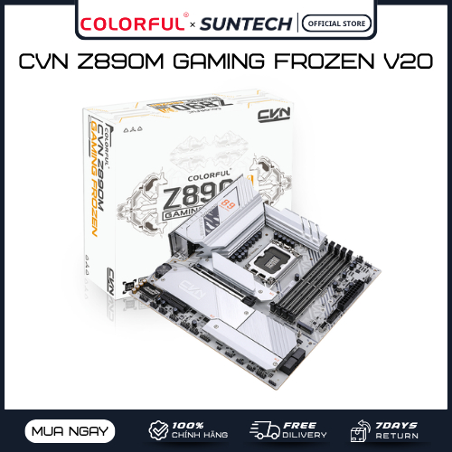 Mainboard COLORFUL CVN Z890M GAMING FROZEN V20 | Intel Z890, Socket LGA 1851, Micro-ATX, Full White,