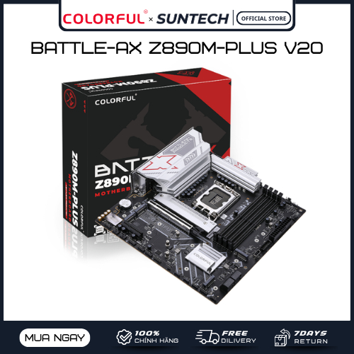 Mainboard COLORFUL BATTLE-AX Z890M-PLUS V20 | Intel Z890, LGA 1851, DDR5, PCIe 5.0, Hiệu Năng Mạnh M