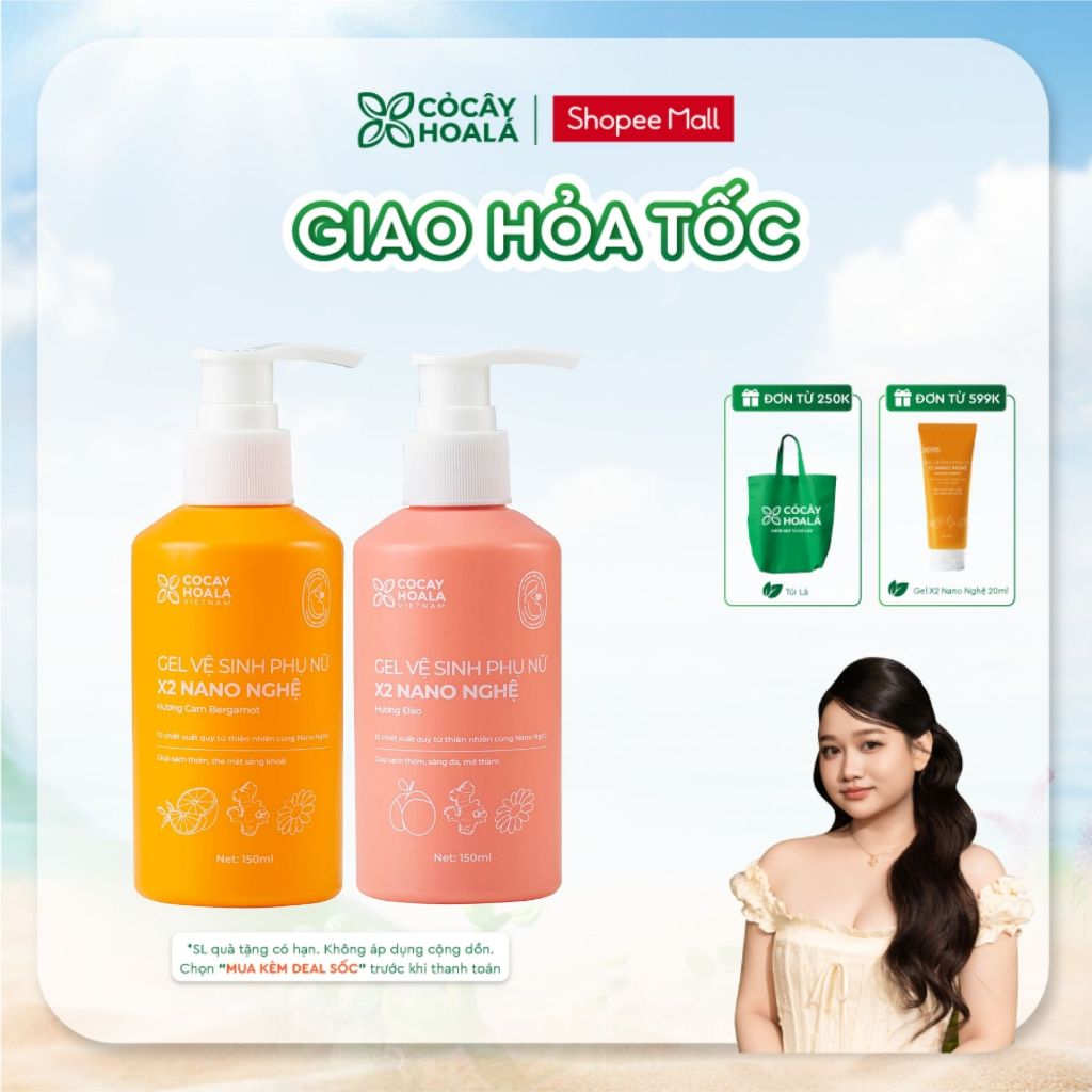 [HỎA TỐC] Dung Dịch Vệ Sinh Cỏ Cây Hoa Lá Gel x2 Nano Nghệ Phiên Bản Mới Làm Sạch Dịu Nhẹ 150ml