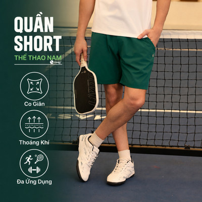 Quần Short Nam Livan LV26S04M313, Quần Đùi Nam 1 Lớp Co Giãn Thoáng Khí, Vận Động Thoải Mái