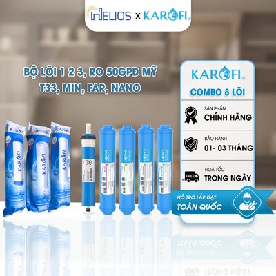 Combo 8 Lõi Lọc Nước Karofi Chính Hãng 12345678 – T33 Mineral Far Infrared Nano