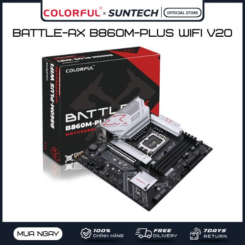 Mainboard COLORFUL BATTLE-AX B860M-PLUS WIFI V20 | Intel B860, LGA 1851, DDR5, PCIe 5.0, Wi-Fi 6, Hi