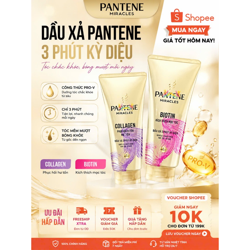 DẦU XA PANTEN 3PDK NGĂN RỤNG/ CHĂM SÓC HƯ TỔN 150ML