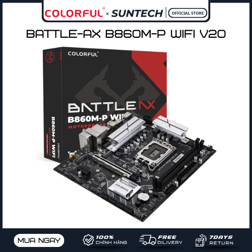 Mainboard COLORFUL BATTLE-AX B860M-P WIFI V20 | Intel B860, LGA 1851, DDR5, Wi-Fi 6, Giải Pháp Kinh 