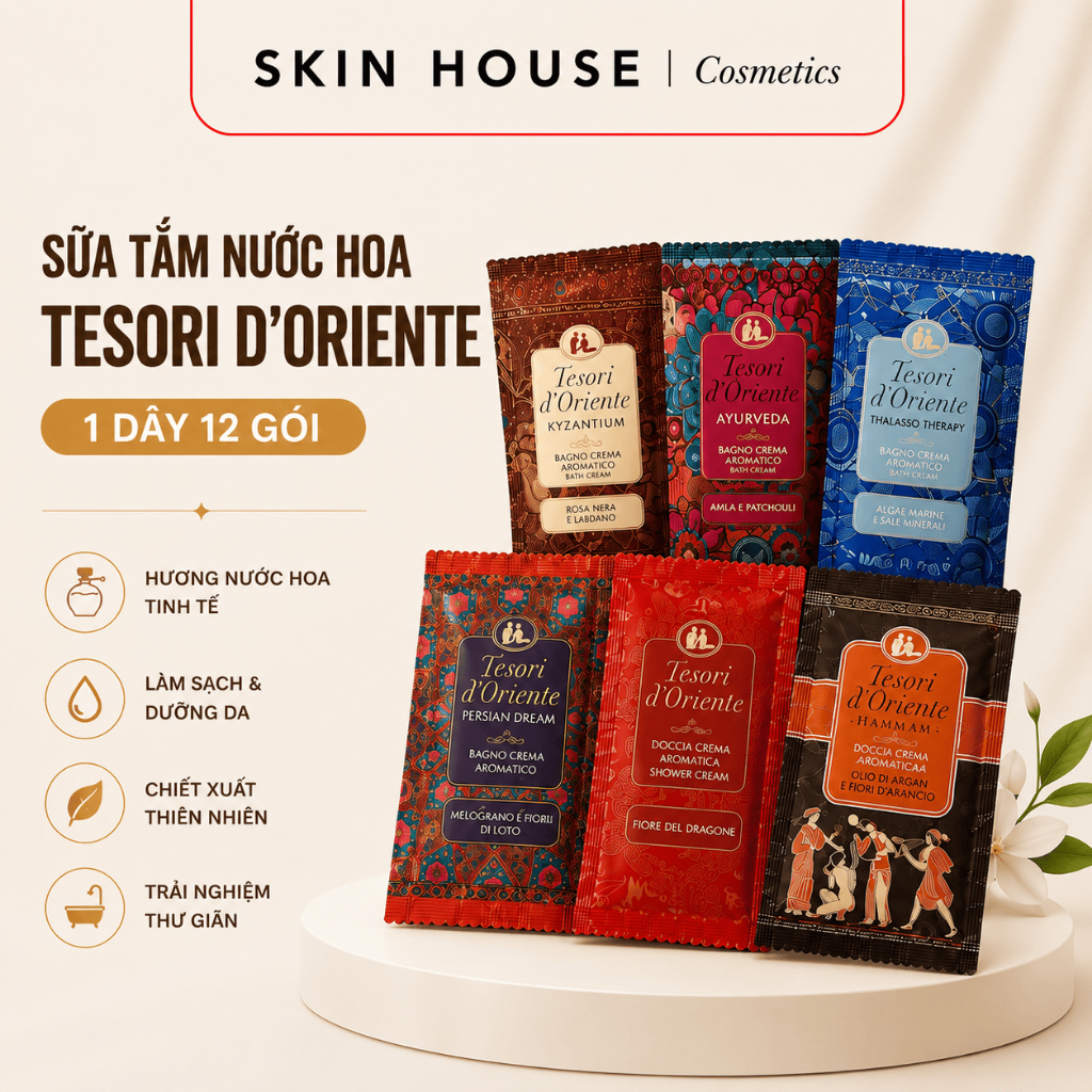 Sữa Tắm Nước Hoa Tesori D'Oriente Gói 9ml Lưu Hương Dịu Nhẹ Skin House