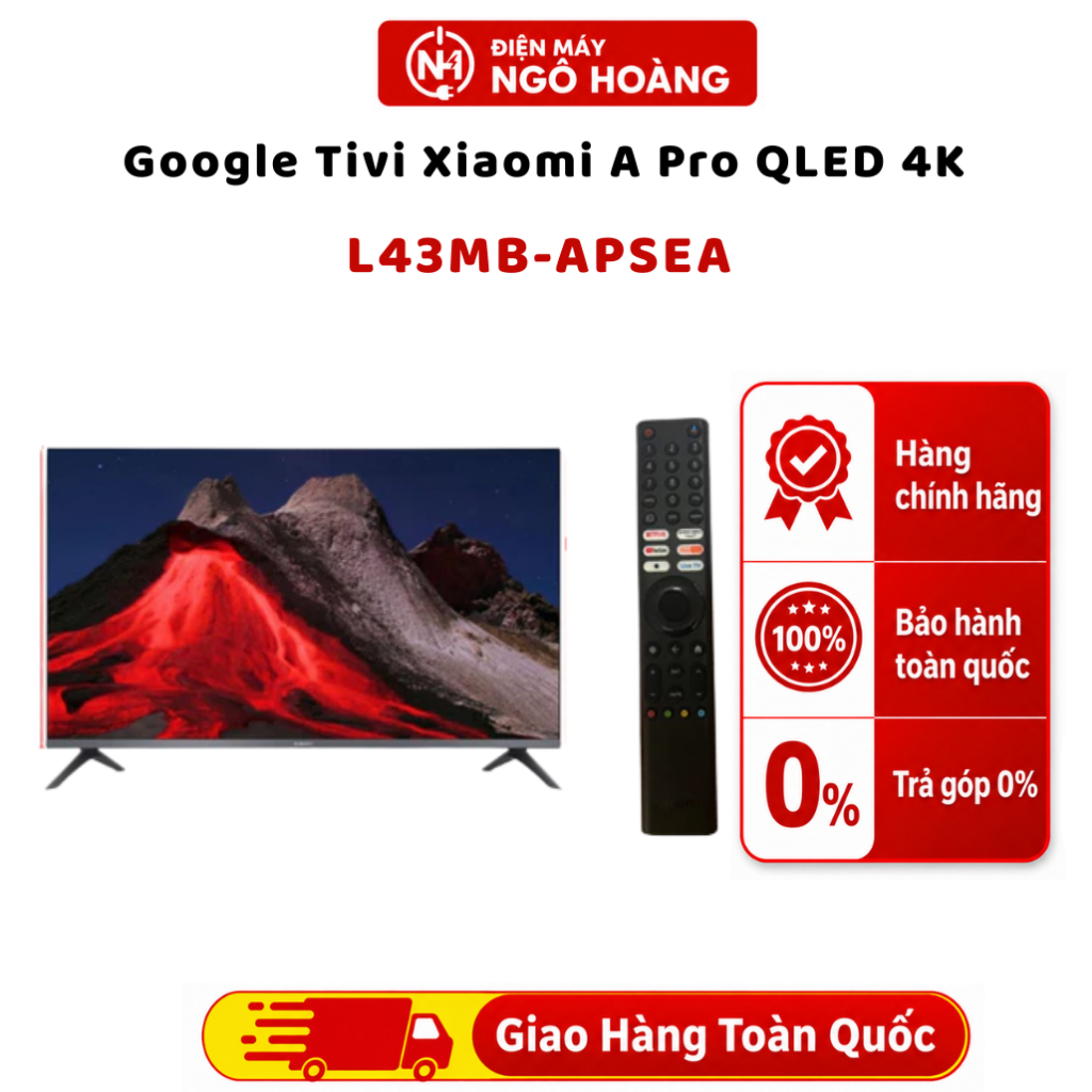 L43MB - Google Tivi Xiaomi A Pro QLED 4K 43 Inch L43MB-APSEA Chính Hãng – Màn Hình QLED, Google TV