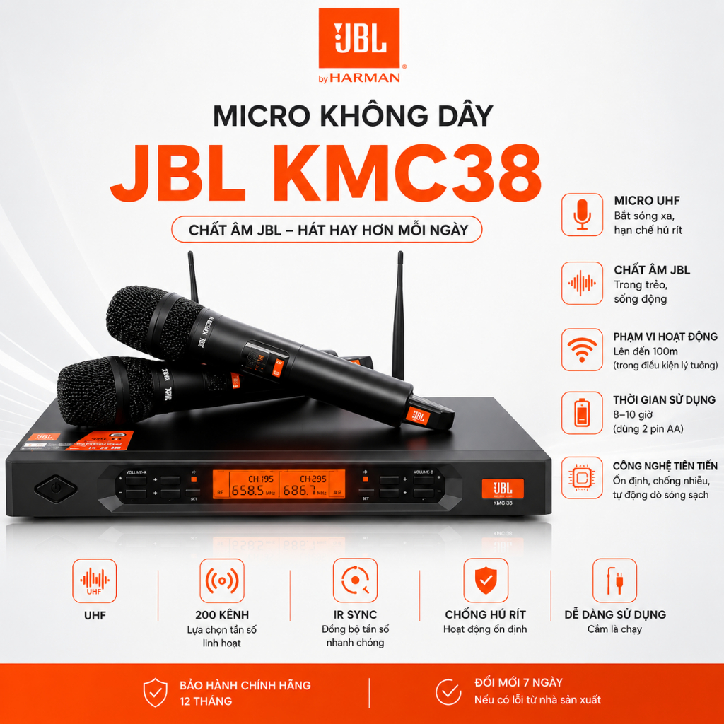 Mic không dây JBL KMC 38