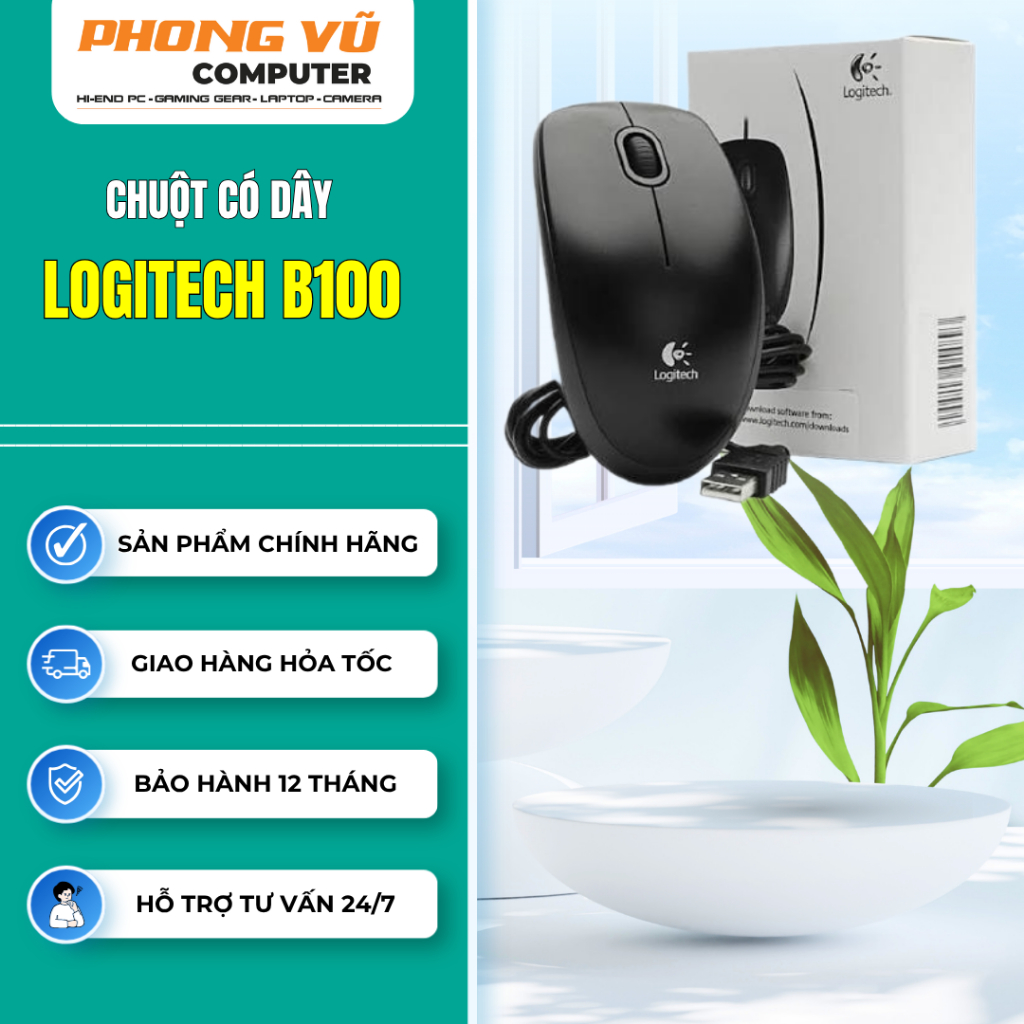 Chuột Logitech B100 Black