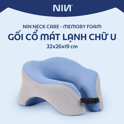 Gối Cổ NIN NeckCare 28x26cm Memory Foam Công Thái Học Ngủ Êm Mọi Tư Thế