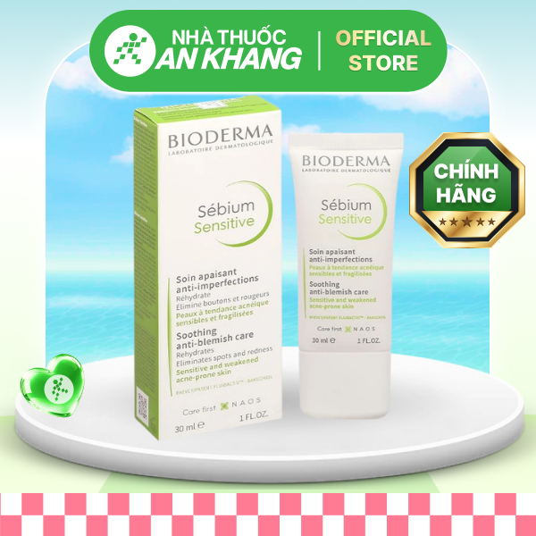 Kem Bioderma Sébium Sensitive làm dịu da, giảm mụn viêm tuýp 30ml [Nhà Thuốc An Khang - Chính Hãng 1