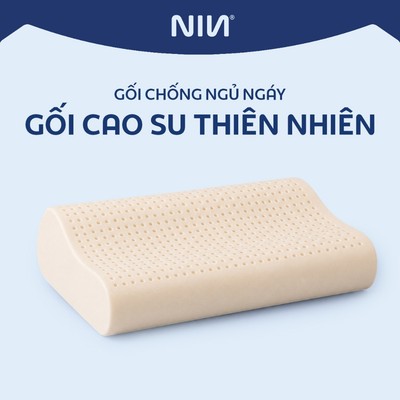 Gối Nằm Cho Người Ngủ Ngáy, Đau Vai Cổ Gáy NIN House | Chất Liệu Cao Su Thiên Nhiên, Cao Su Non