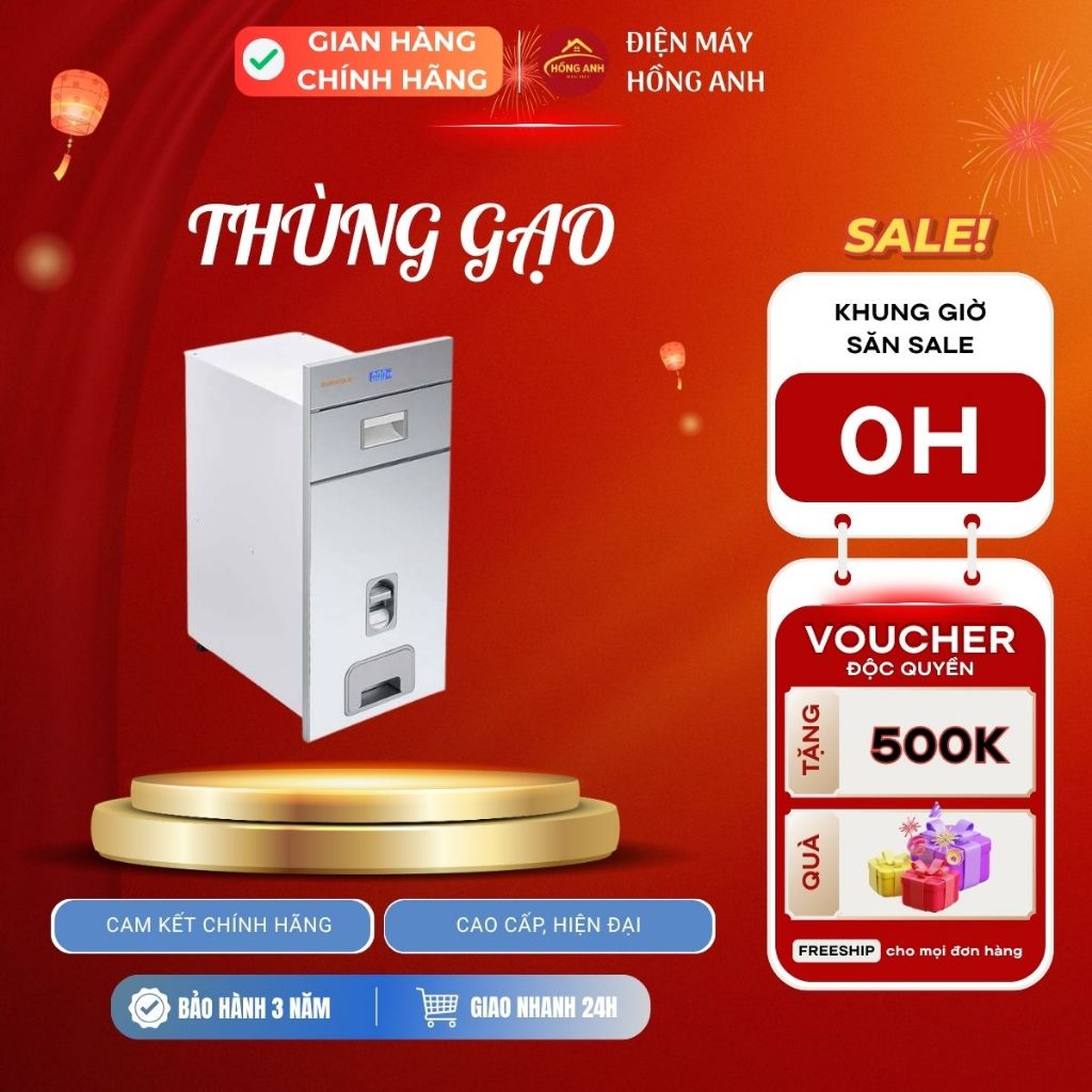 Thùng gạo mặt gương nút nhấn Eurogold GB301S, B302, GB300B, B309, B311, lắp âm tủ bếp dưới