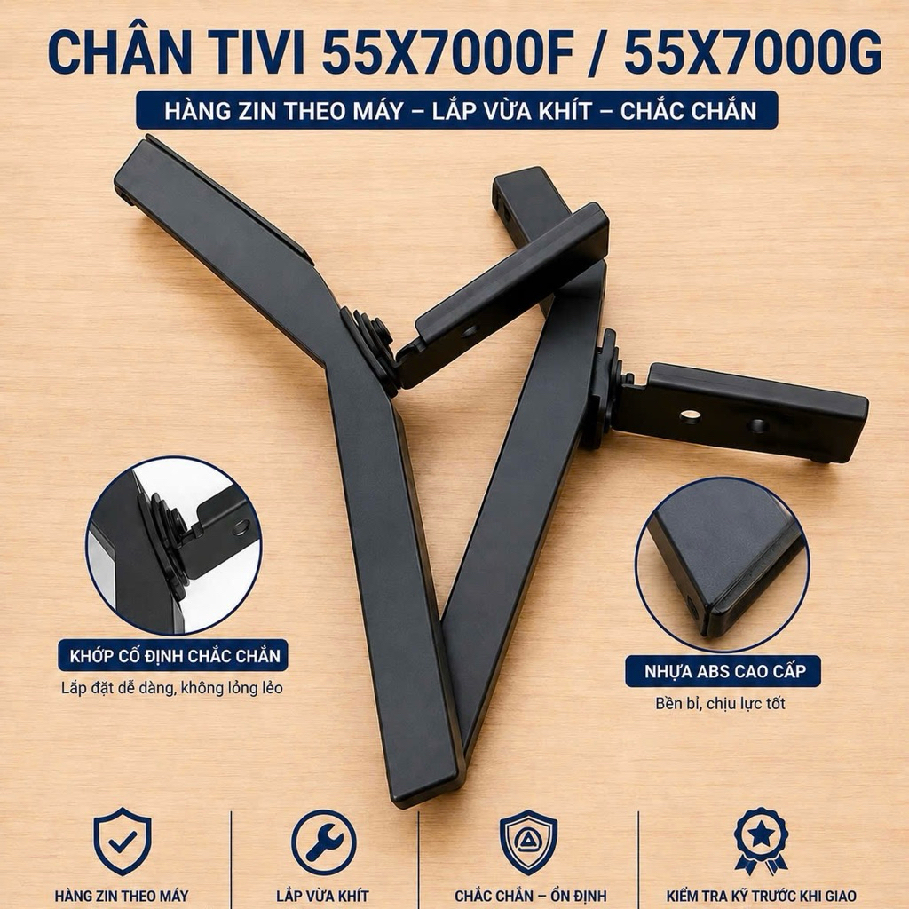 Cặp Chân TIVI SONY 55X7000F / 55X7000G Linh kiện chính hãng THEO MÁY