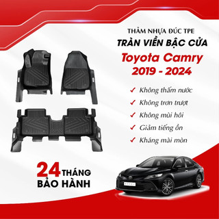 Thảm Lót Sàn Ô Tô TPE Cao Cấp Toyota Camry 2019 - 2024 TRÀN VIỀN Không Thấm Nước, Không Mùi