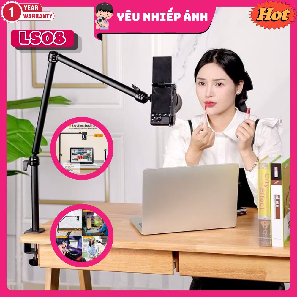 VIJIM LS08 - Giá Đỡ Kẹp Bàn Đa Năng - Hàng Chính Hãng