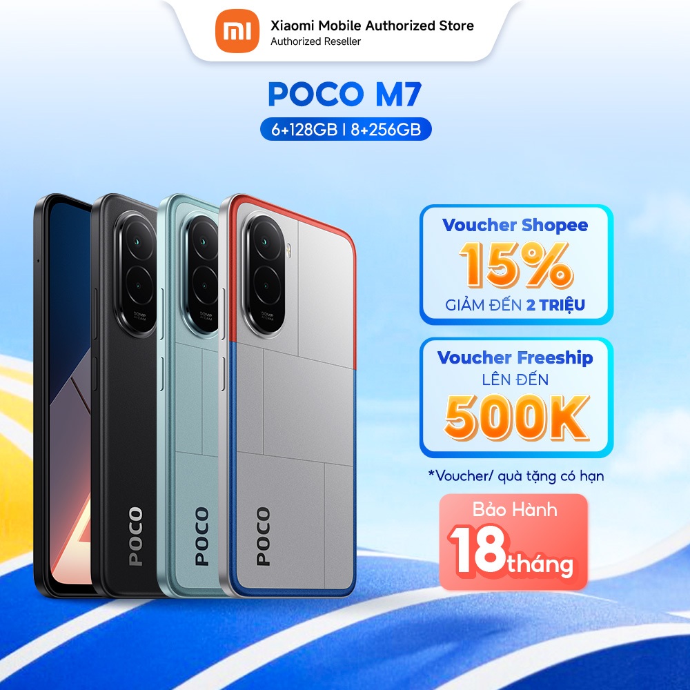 Điện thoại POCO M7 (6+128GB l 8+256GB) | Màn 6.9" FHD+ | Snapdragon 685 | Pin khủng 7000mAh | Camera 50MP | BigBuy360 - bigbuy360.vn