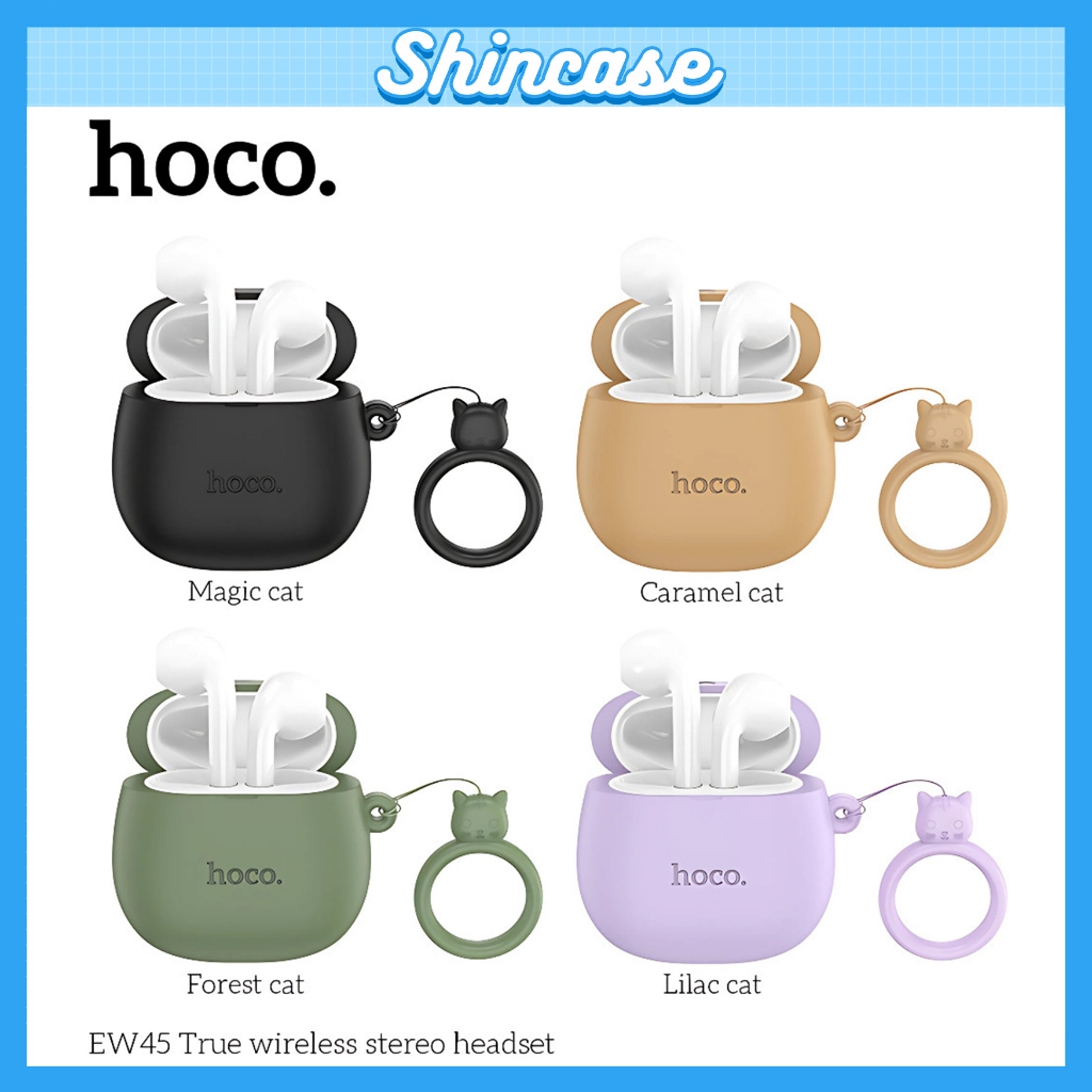 Tai Nghe Bluetooth Hoco EW45 TWS 5.3 Chính Hãng Hoco Nghe Nhạc 4H, Có Mic Đàm Thoại, Kèm Case Silico