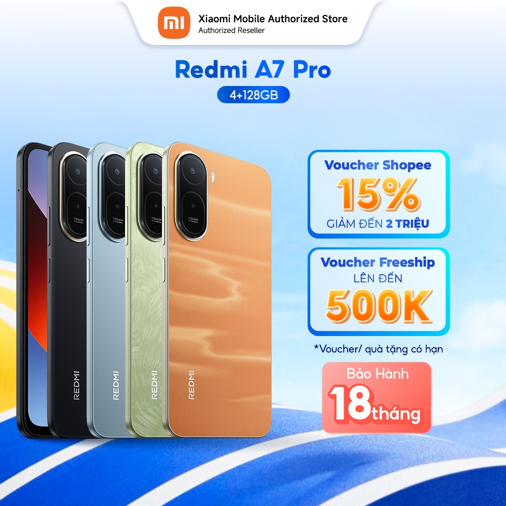 Điện thoại Redmi A7 Pro (4+128 GB) | Pin lớn 6000mAh | Màn hình sống động 6.9" | Vi xử lý 8 nhân