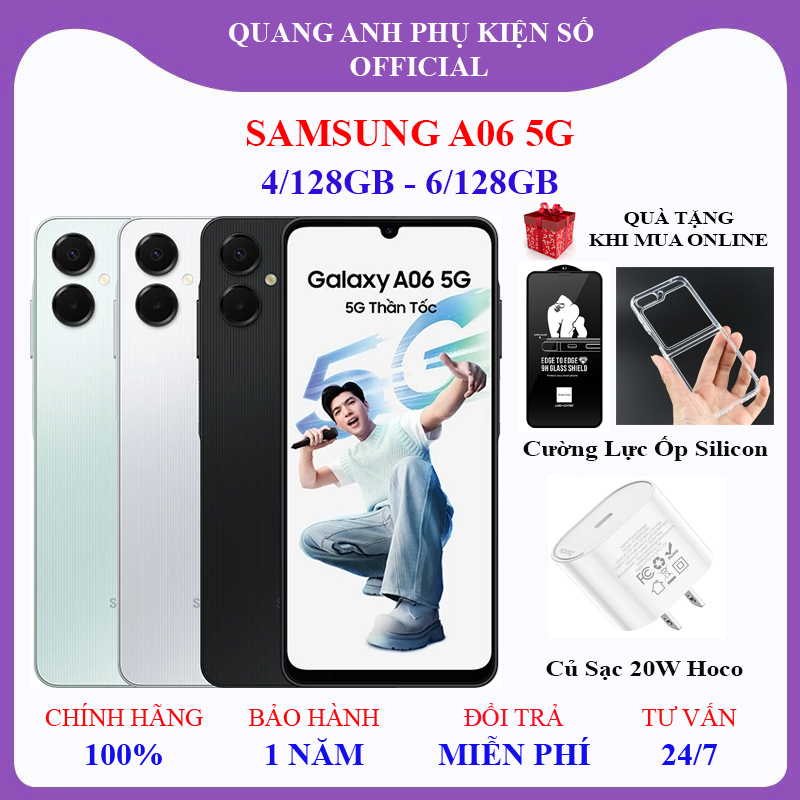 Samsung Galaxy A06 5G 4GB/128GB 6GB/128GB - Chính Hãng - Quang Anh Phụ Kiện Số