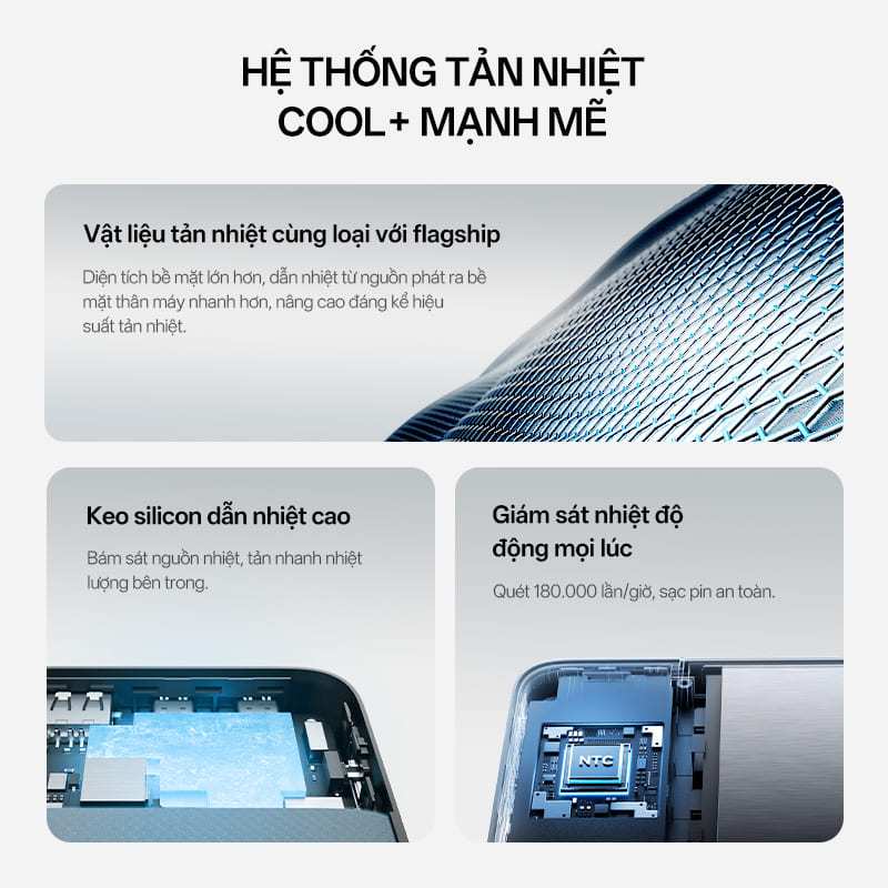 CUKTECH 15 AIR Sạc Di Động 2C1A | Công Suất 100W Max | Dung Lượng 15.000mAh | Bảo Hành 18 Tháng PB150S | BigBuy360 - bigbuy360.vn