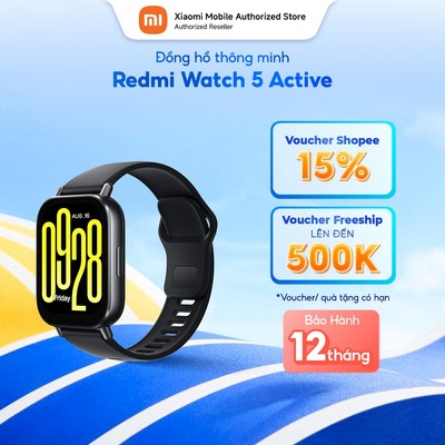 Đồng hồ thông minh Redmi Watch 5 Active | Màn hình LCD 2" l Nghe gọi Bluetooth | Kháng nước 5ATM | +140 chế độ thể thao