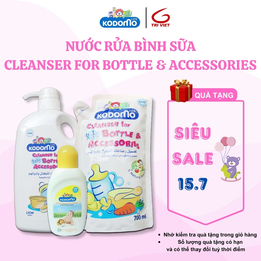 NƯỚC RỬA BÌNH SỮA VÀ RAU CỦ QUẢ KODOMO
