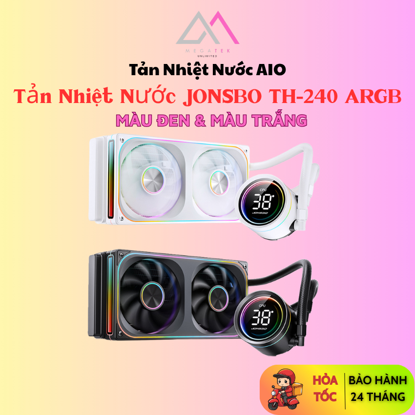 Tản Nhiệt Nước JONSBO TH-240 ARGB ( Black / White ) - BH 24 Tháng