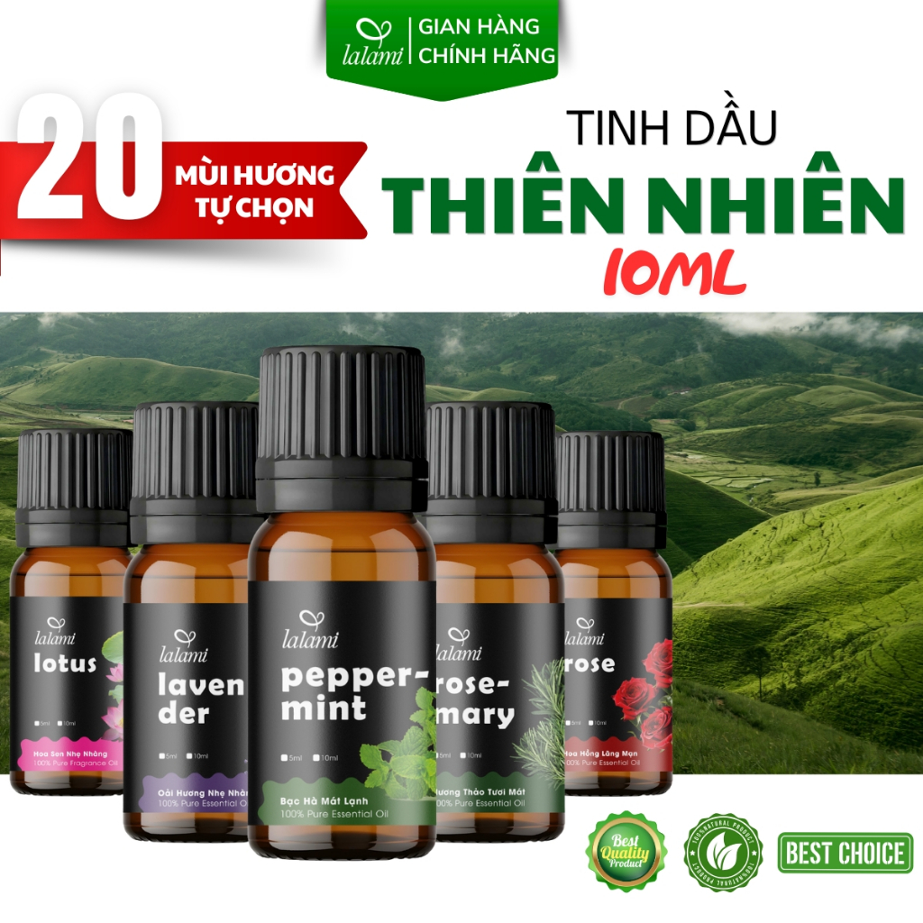 [ 10ml ] Tinh dầu thiên nhiên - Tự chọn mùi -  Đuổi muỗi - Khử mùi - Thư giãn - Ngủ ngon