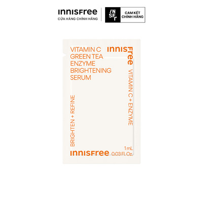 (Quà tặng không bán) Serum viên nang Vitamin C sáng da INNISFREE Green Tea Enzyme Brightening Serum 1ml