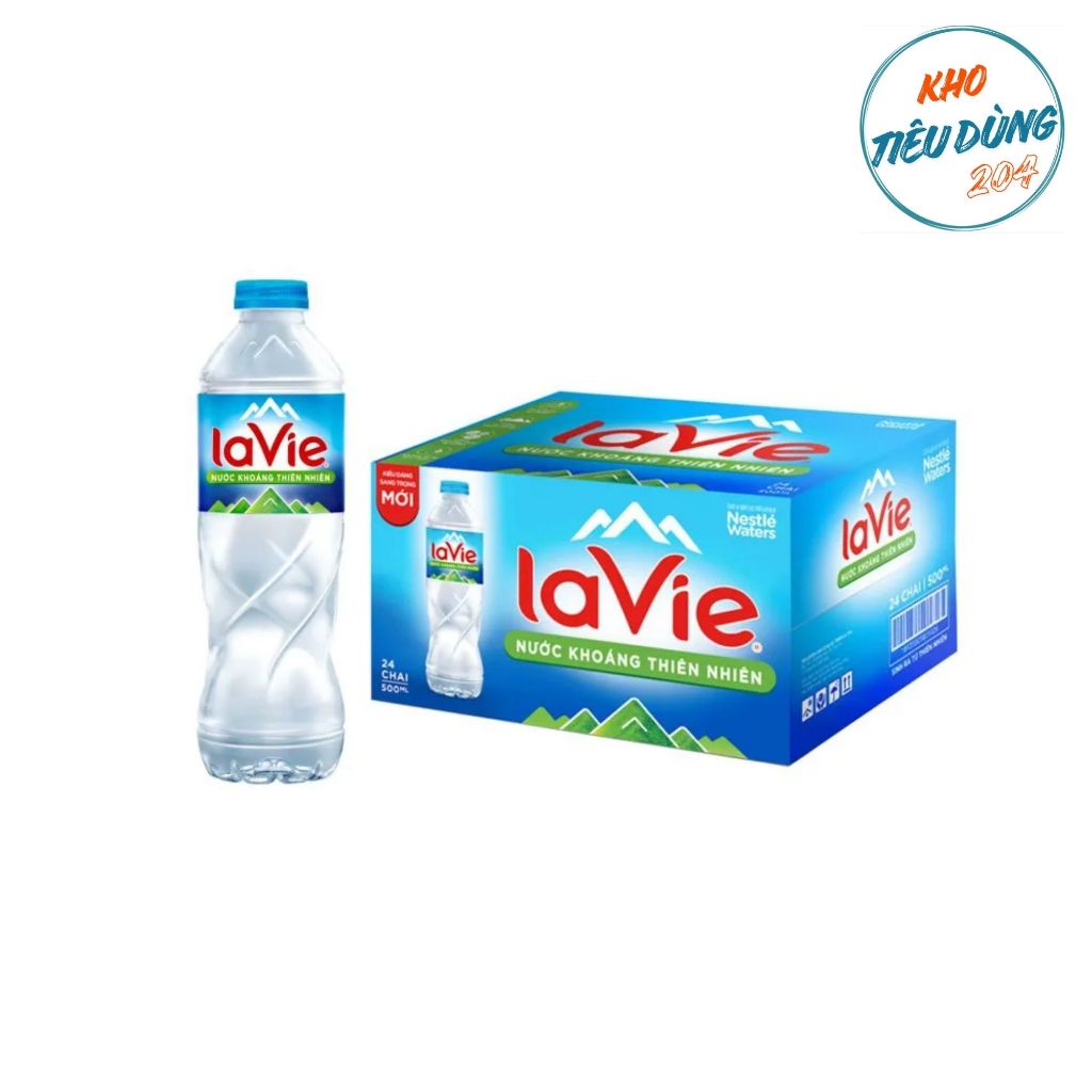 [1 Thùng] Nước suối Lavie 500Ml (24 Chai)