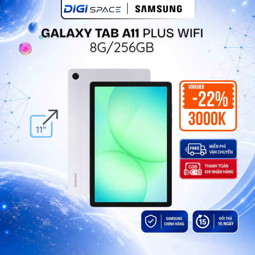 Máy tính bảng Samsung Galaxy Tab A11 PLUS - Wifi 6GB/128GB và 8GB/256GB - Hàng chính hãng