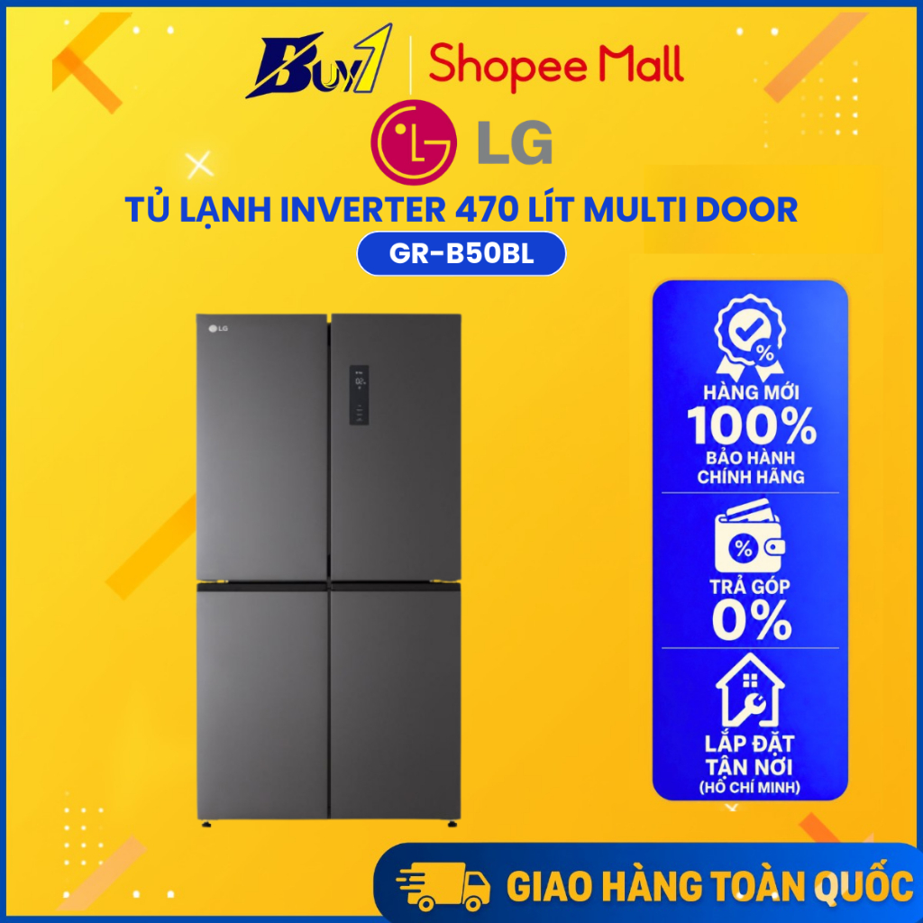 GR-B50BL - Tủ Lạnh LG Inverter 470 Lít Multi Door GR-B50BL - Hàng Chính Hãng