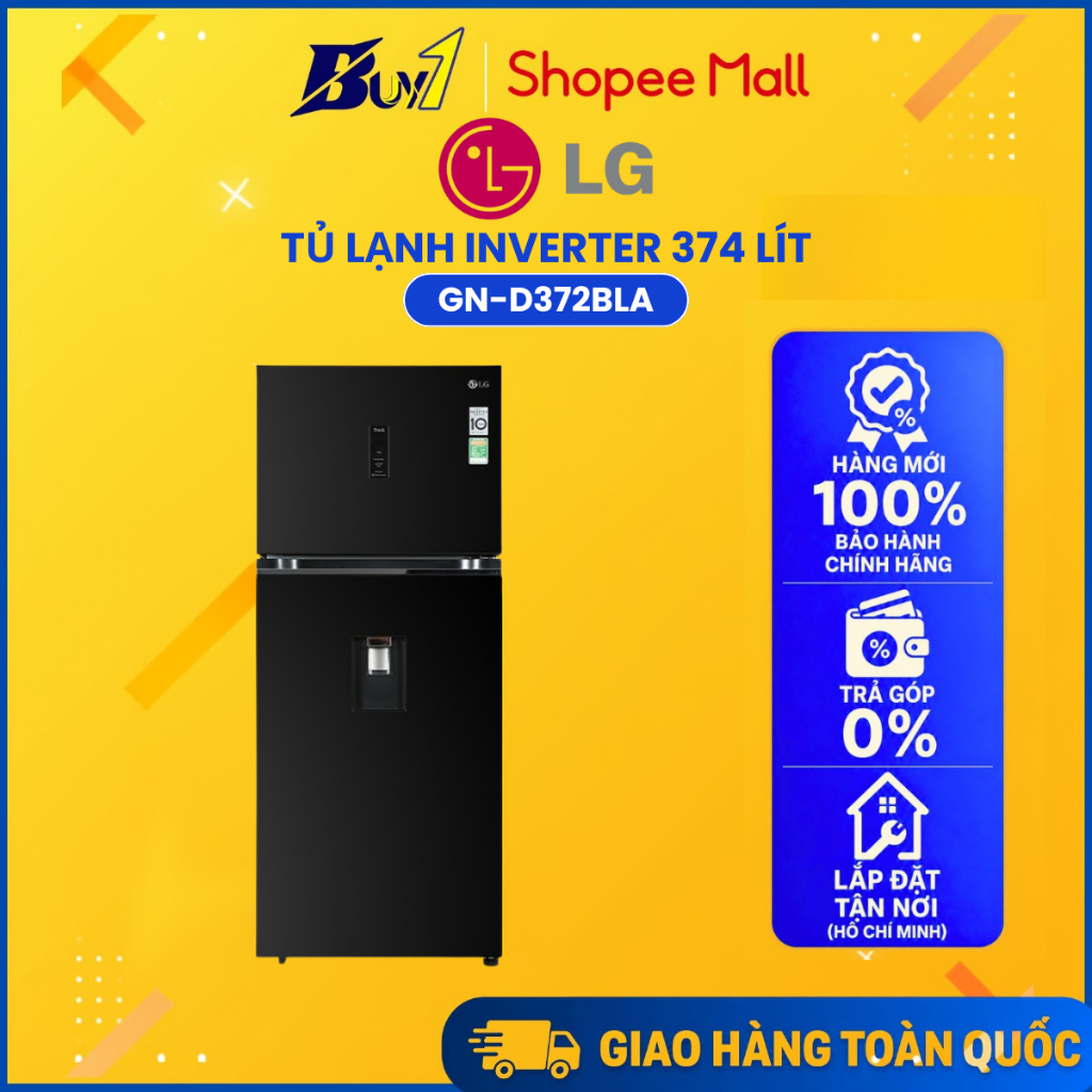 GN-D372BLA - Tủ Lạnh LG Inverter 374 Lít GN-D372BLA - Hàng Chính Hãng