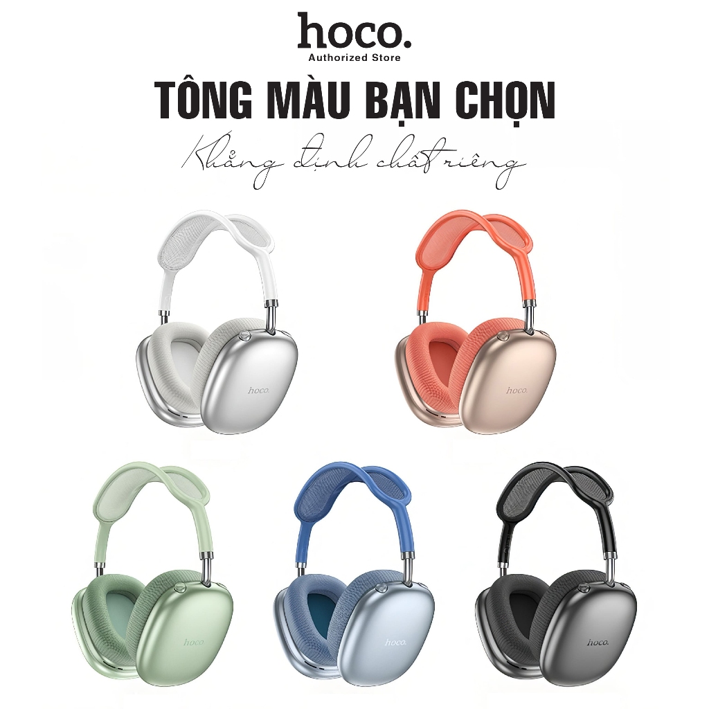 [Tặng bọc da] Tai nghe bluetooth HOCO W55 pin 90 tiếng siêu bền, bản base, plus chống ồn ANC | BigBuy360 - bigbuy360.vn