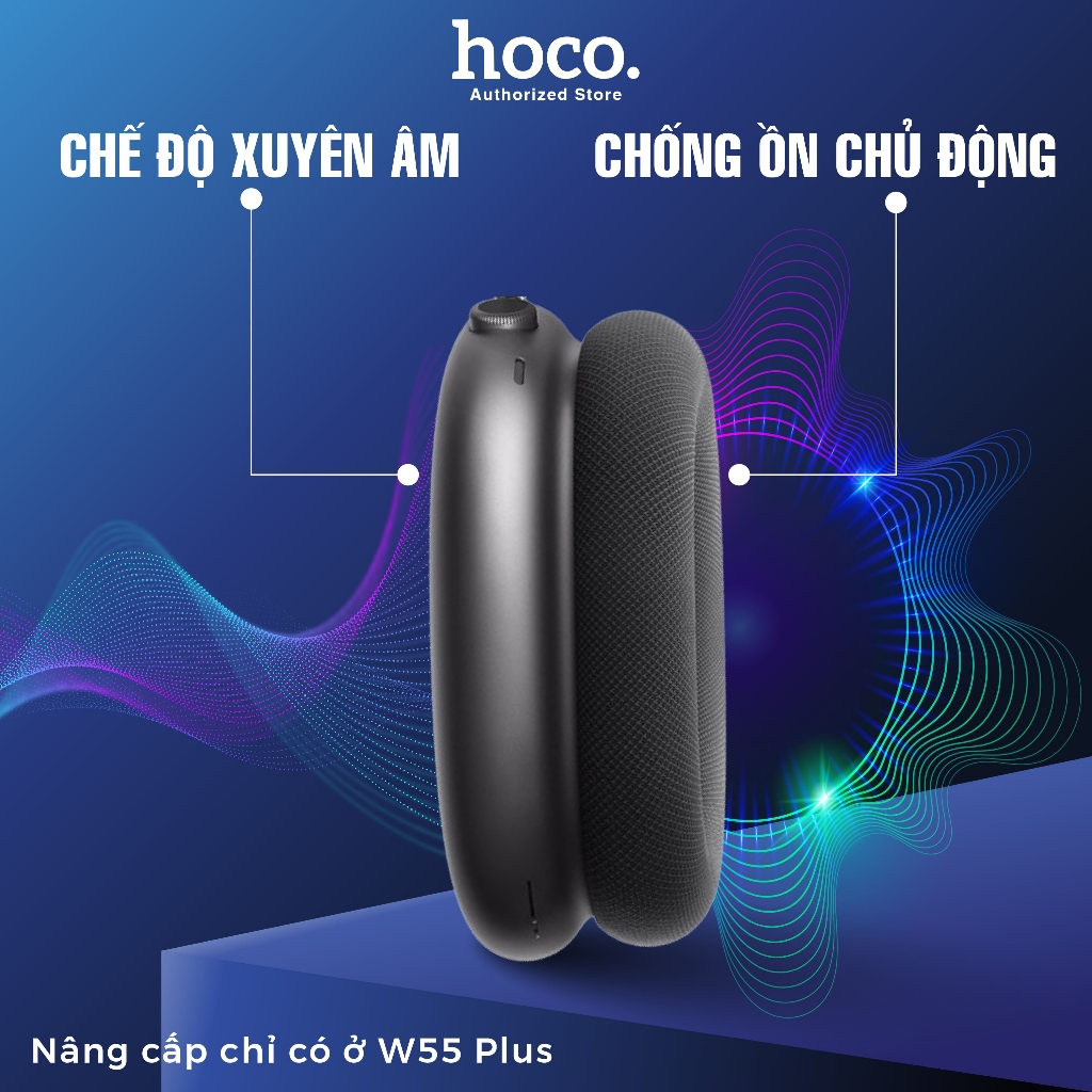 [Tặng bọc da] Tai nghe bluetooth HOCO W55 pin 90 tiếng siêu bền, bản base, plus chống ồn ANC | BigBuy360 - bigbuy360.vn